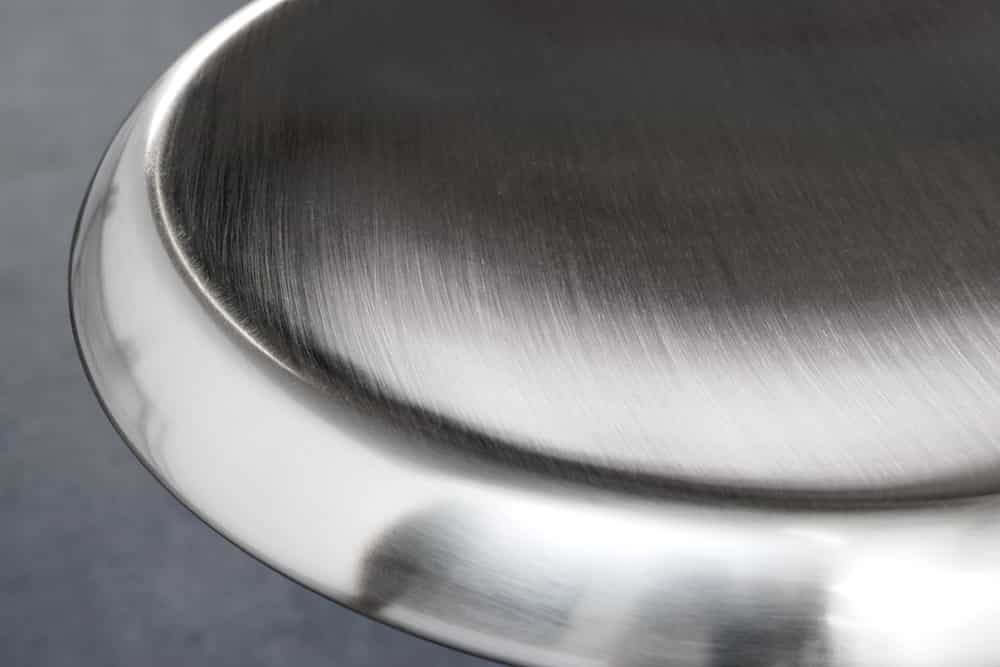 Höhenverstellbarer Barhocker INDUSTRIAL Chrom gebürstet silber schwarz Metall rund drehbar