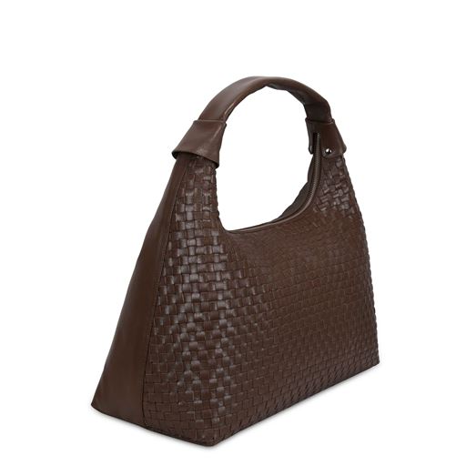 Núnoo Dandy Braided Mountain Maxi Skuldertaske, Dark Brown