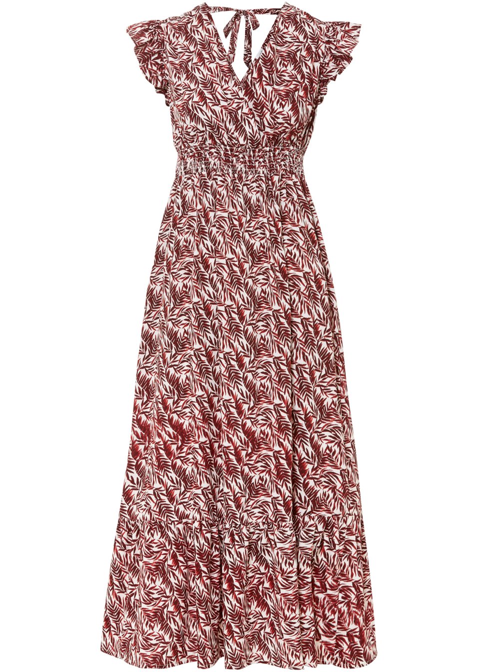 Robe midi à manches papillon