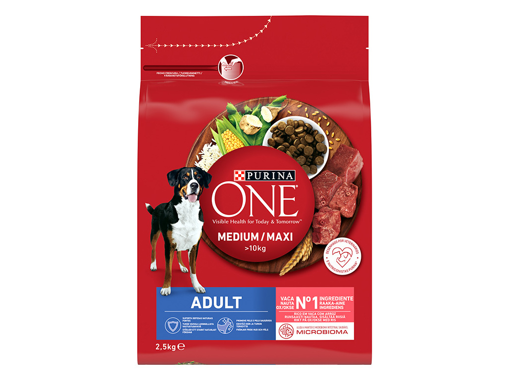 RAÇÃO PARA CÃO PURINA ONE ADULTO COM VACA 2.5KG