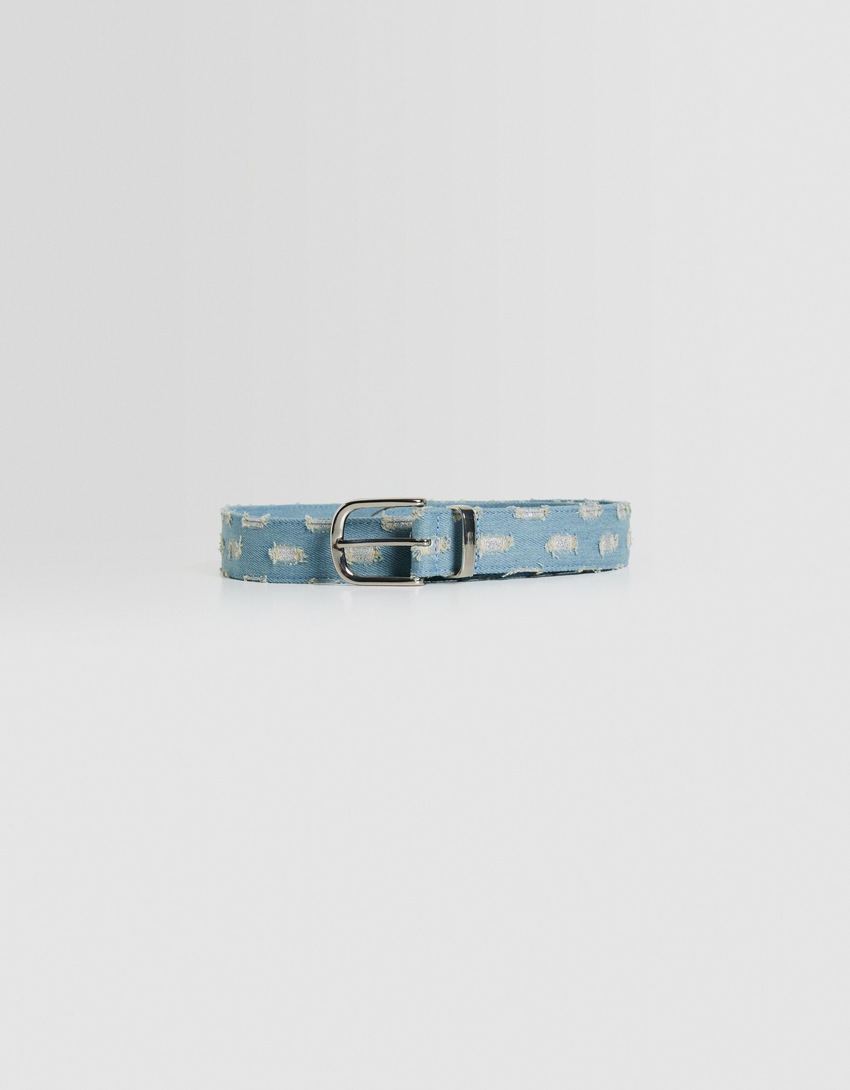 cinto de jeans rasgado