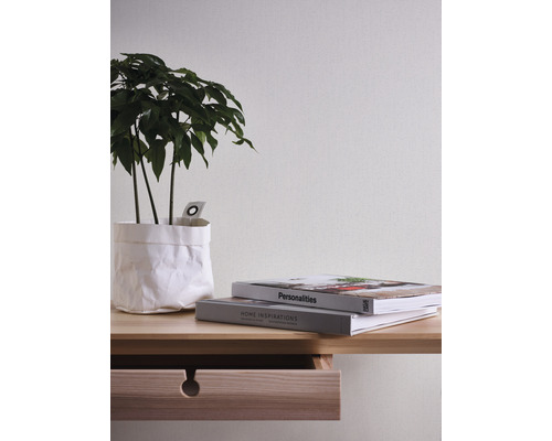 Vliesbehang 2415-11 Meistervlies ProProtect gestreept structuur wit