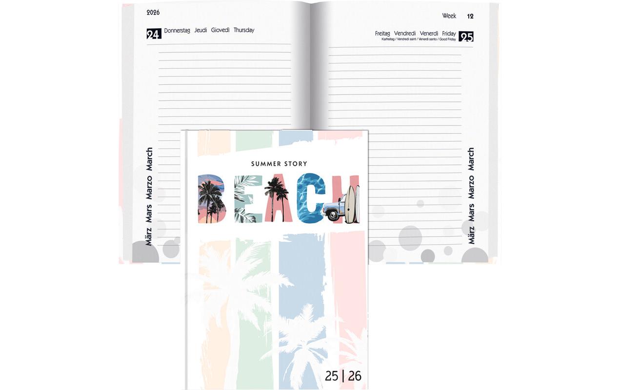 Schüleragenda Mydiary Summer 25/26 FSC, 1T/1S, 12 x 16.5 cmModerner Terminplaner für Jugendliche