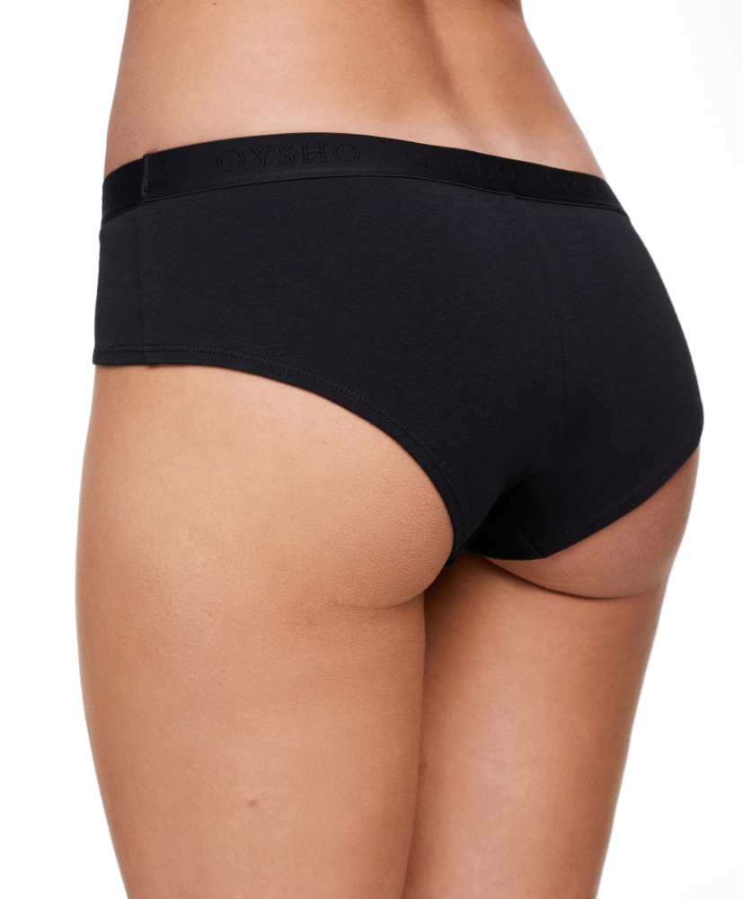 2 calcinhas tipo culote de algodão com logotipo