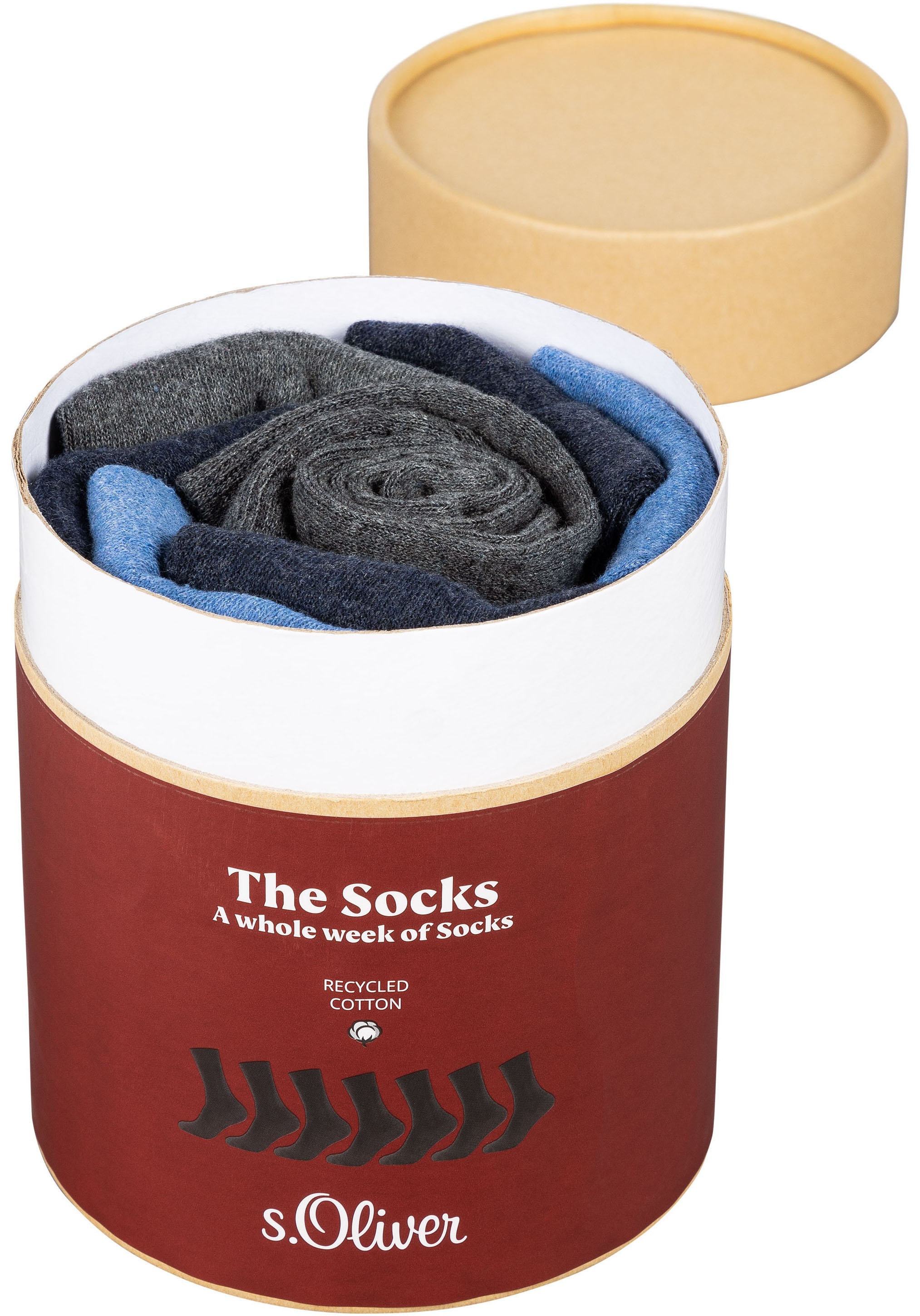 s.Oliver Sneakersocken »essentials« 7 Paar tlg. mit nahtlosem Zehenbereich