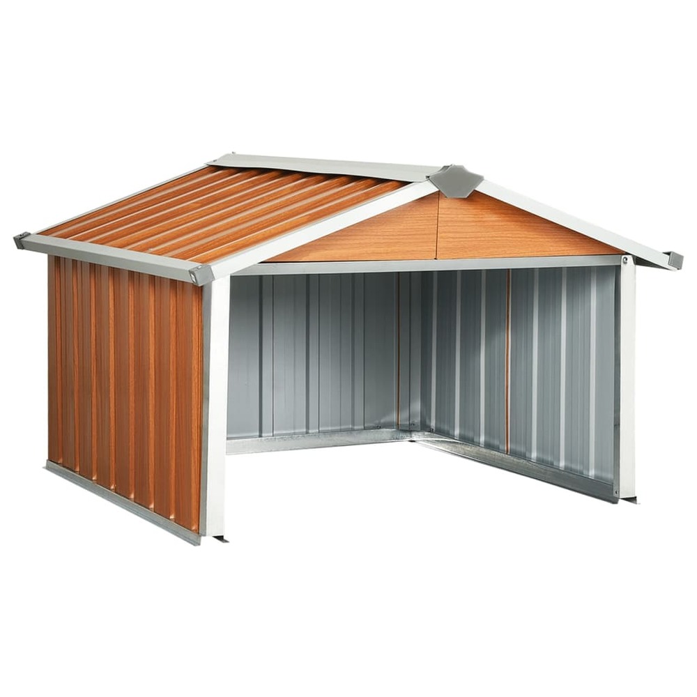 Abri pour robot de jardin 92x97x63 cm acier galvanisé marron