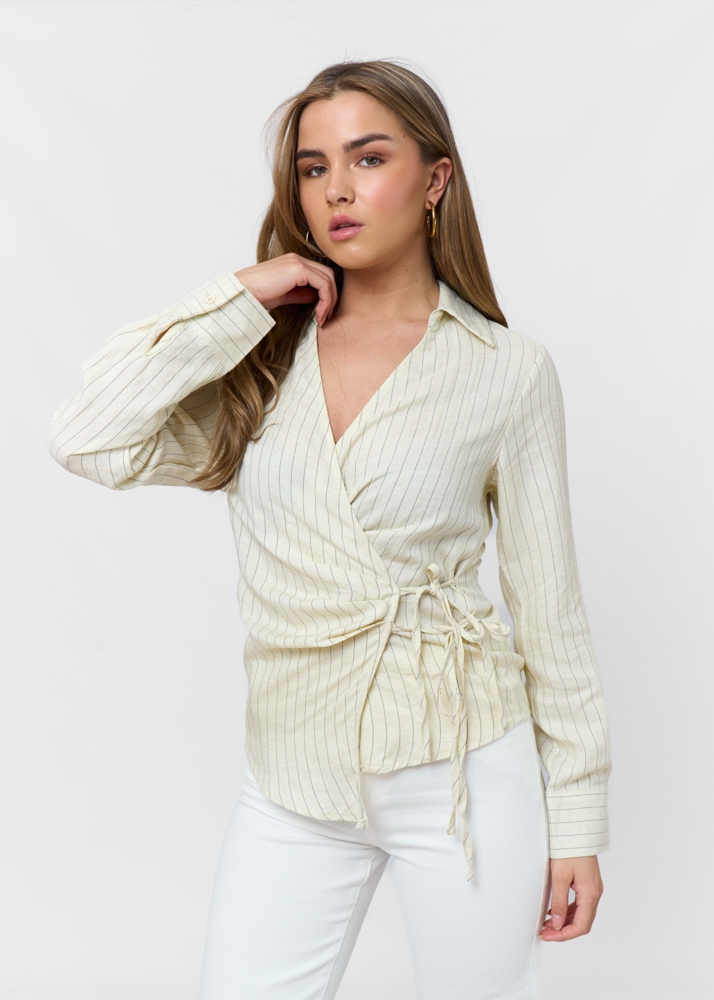 Indra blouse lichtgeel