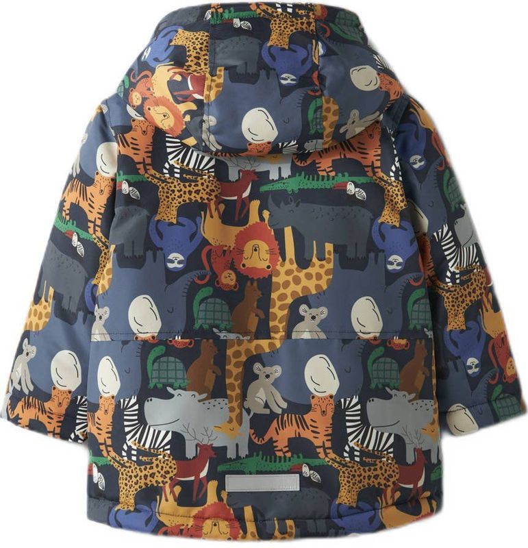 Name It - Max Pa Aop - Jas - Afneembare Capuchon - Lange Mouwen - Polyester Vulling