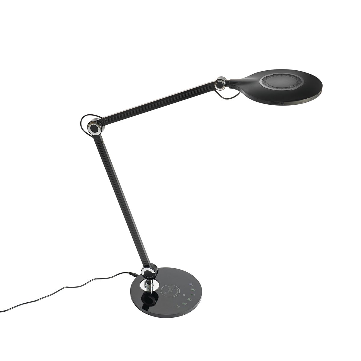 Design tafellamp zwart incl. LED met touch en inductielader - Don