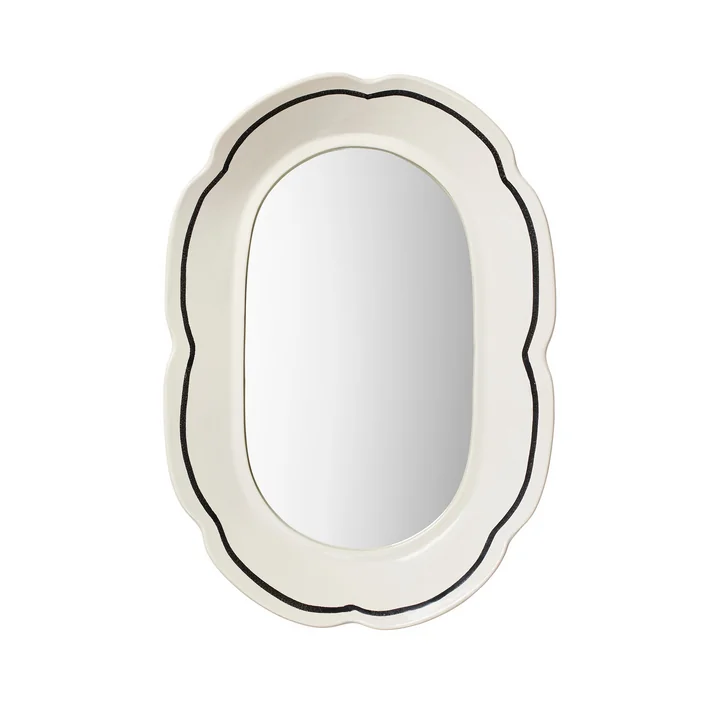Broste Copenhagen - Hilma Spiegel, 30 x 45 cm, off white