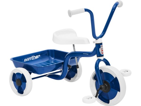 Winther Trehjulet Cykel m. Tiplad, Blå