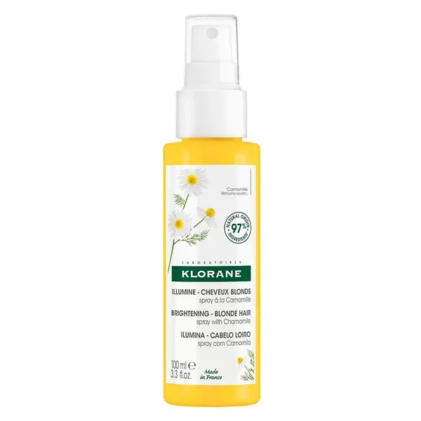Spray iluminador de camomila Klorane para cabelos loiros 100ml