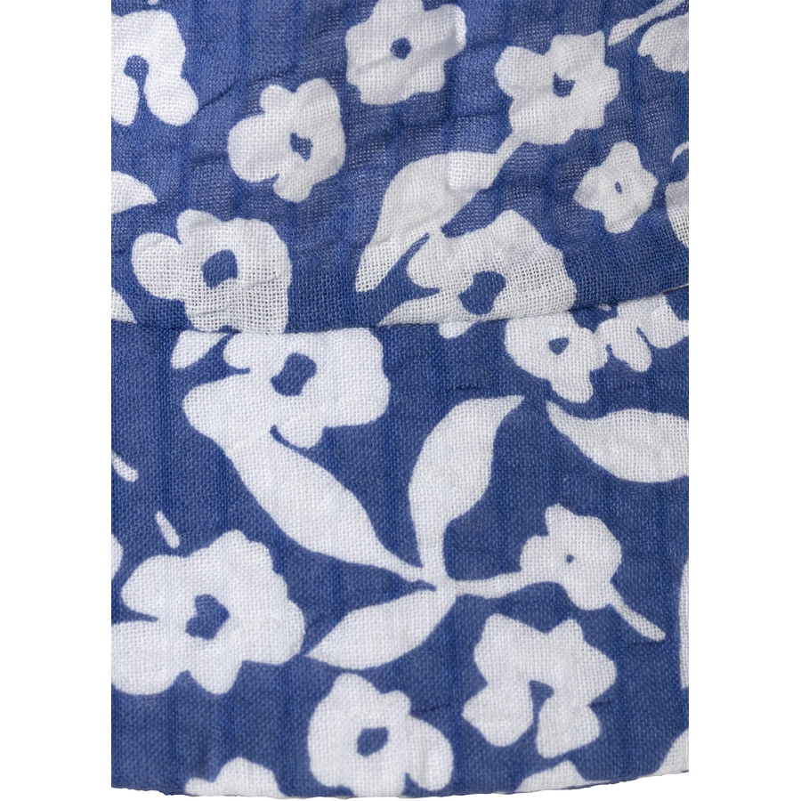 Sterntaler Schirmmütze mit Nackenschutz Blumen blau