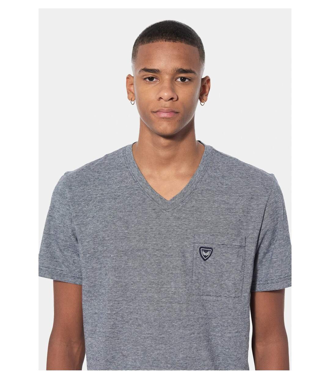 Tee shirt chiné coton bio   -  Kaporal - Homme
