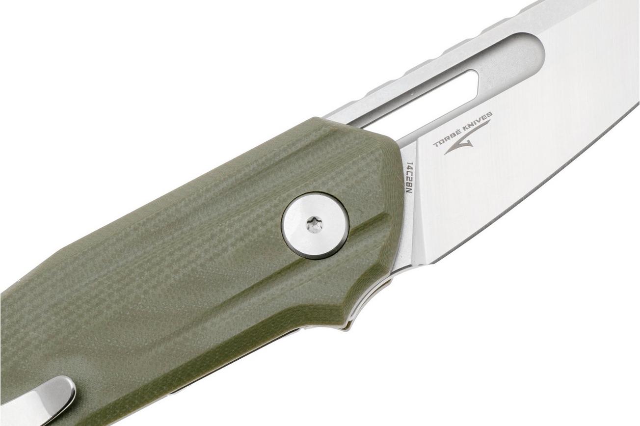 Bestech Toddler BG64B Satin 14C28N, Green G10, zakmes