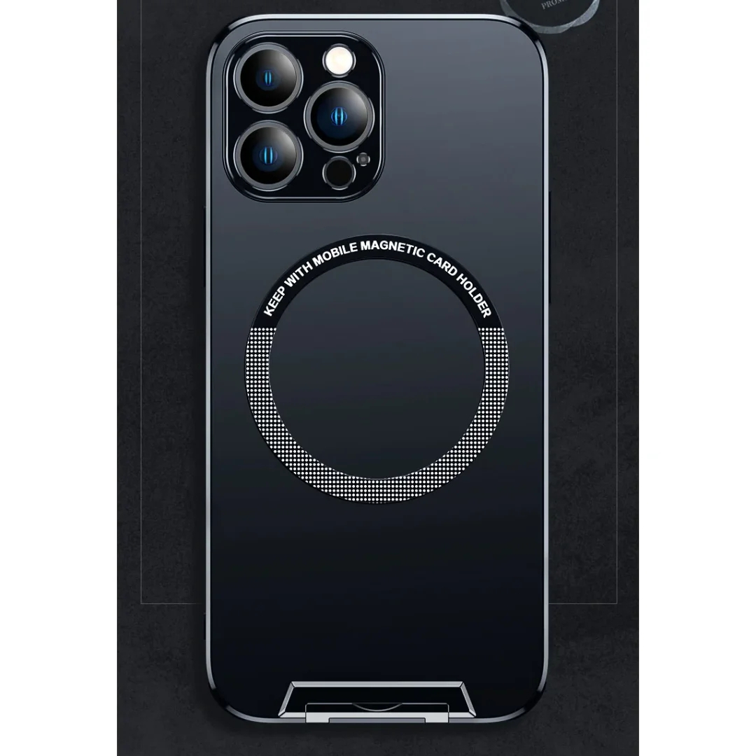 iPhone 14 Pro MagSafe Hybrid Hülle mit TPU Bumper   Kickstand - Lila