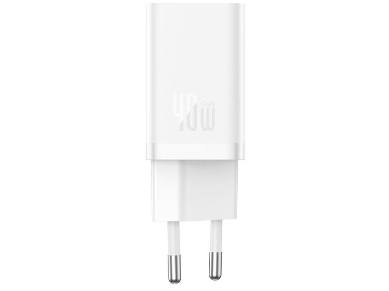 CARREGADOR BASEUS GAN5 CHARGER C C 40W BRANCO