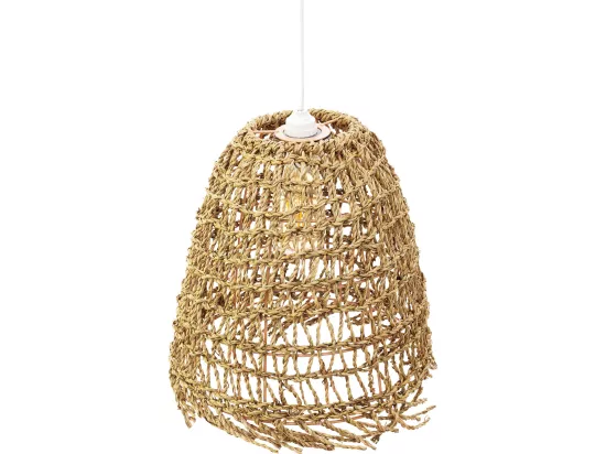 Lampe de plafond en rotin - Lampe suspendue stile Boho Bali - Linei Bois naturel