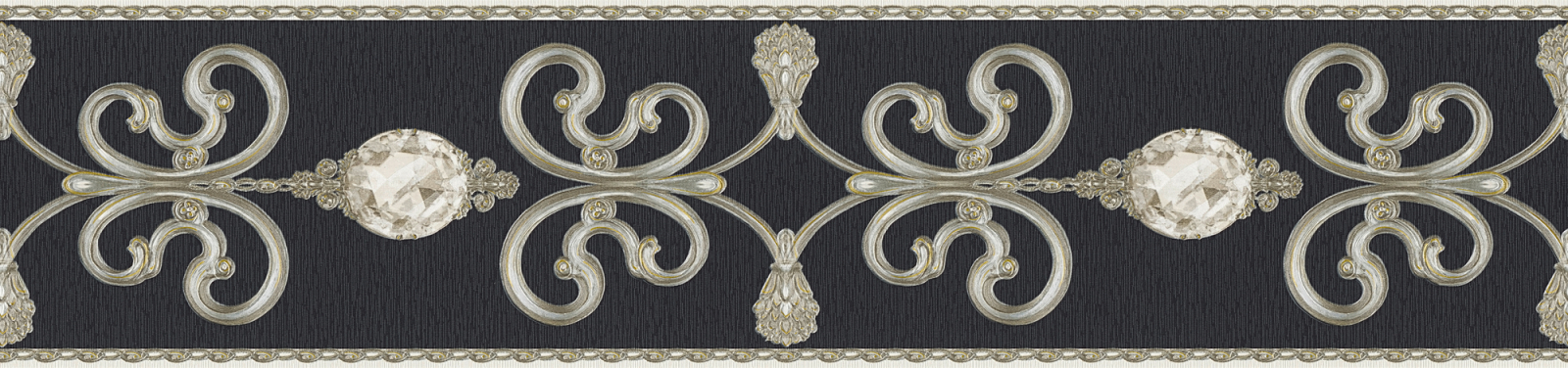 Papier-Borte ONLY BORDERS 10 - silber - 5 Meter