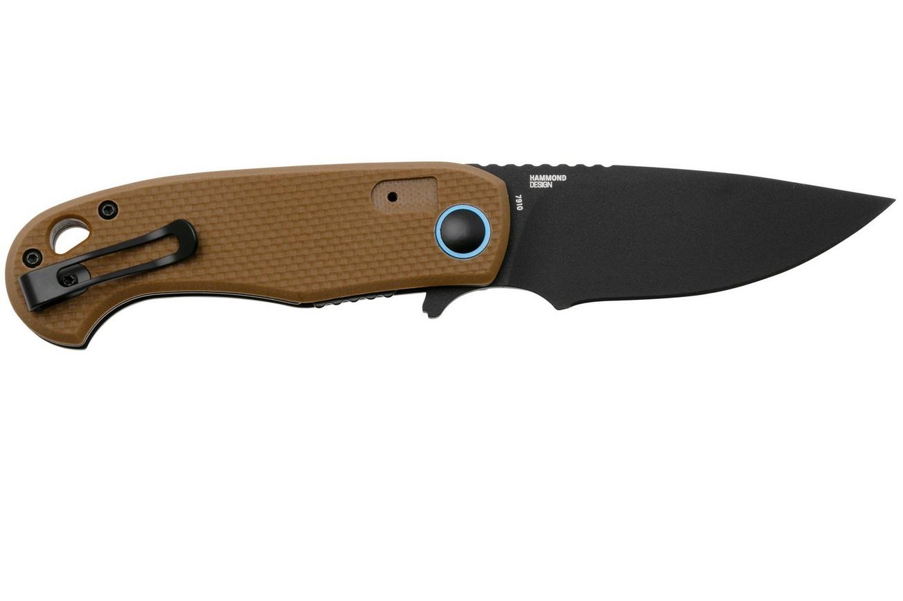 CRKT P.S.D. II Black 7910 Coyote Brown G10 zakmes, Jim Hammond design