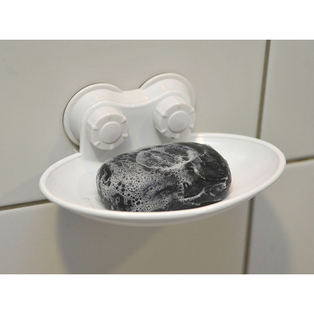 Porte-savon ventouses 15.5x7x10.5cm