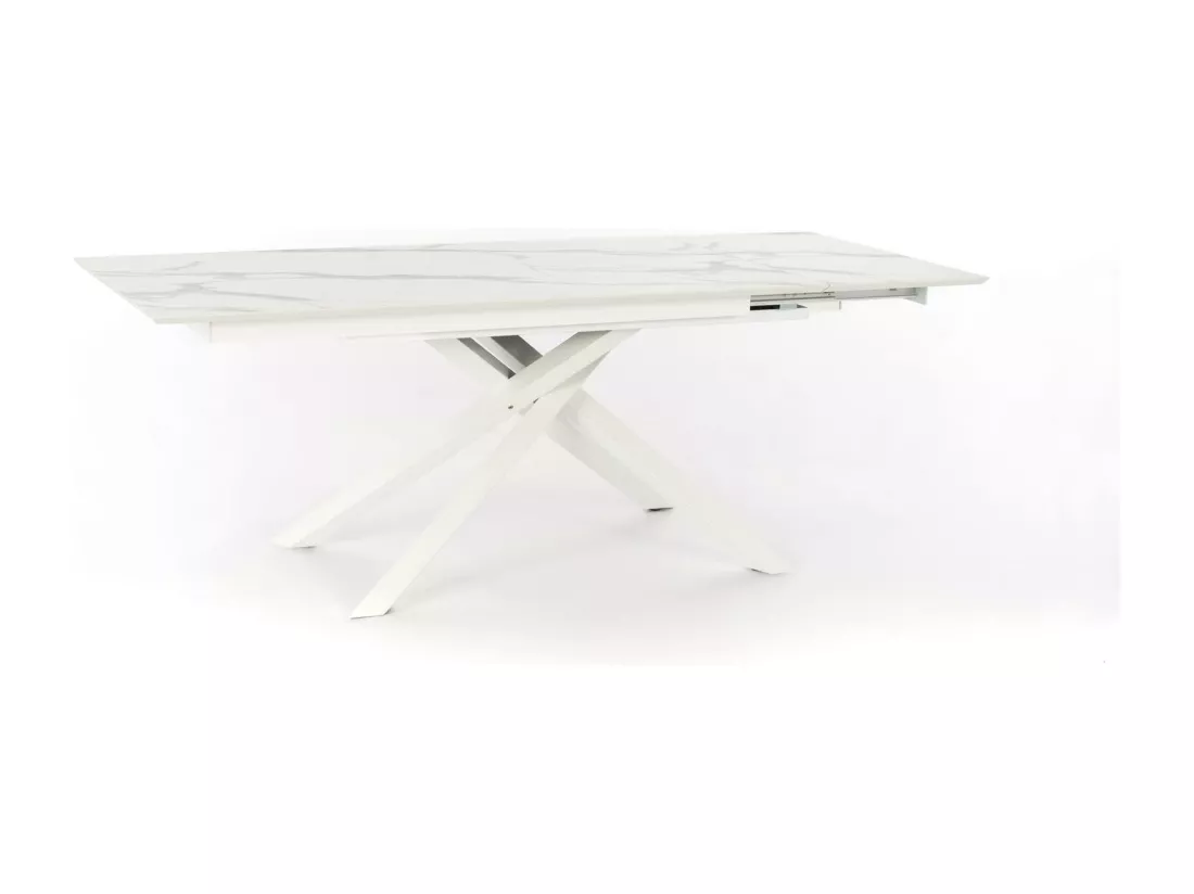 Xavier Table Extensible (170/270 x 90 cm) en HPL sur MDF Blanc