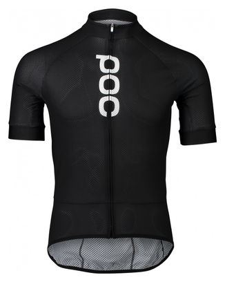 Maillot Manches Courtes Poc Essential Road Logo Noir