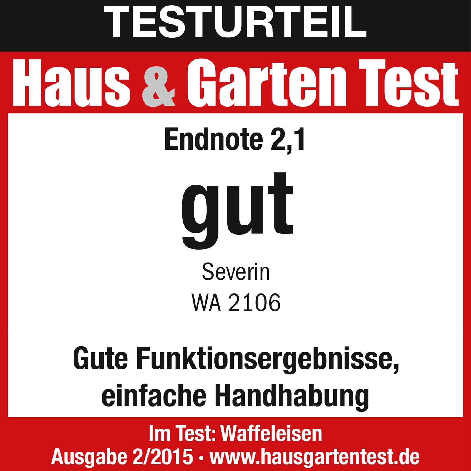 SEVERIN Doppel-Waffeleisen WA 2106 - schwarz - 1200 Watt