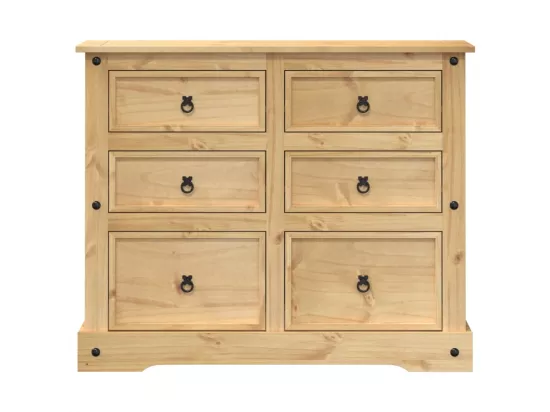 Commode Corona 110x43x91 cm bois massif de pin