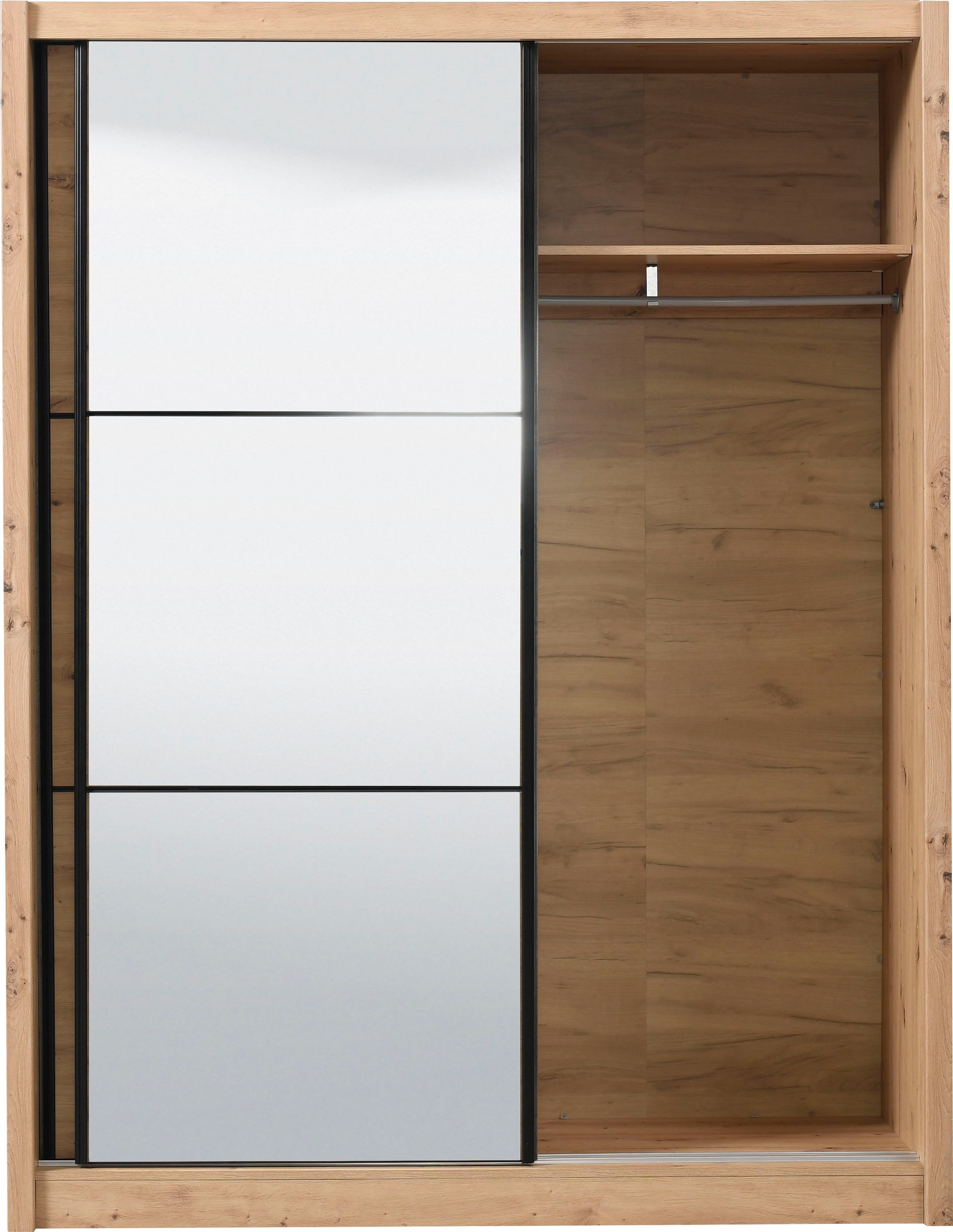 INOSIGN Schwebetürenschrank »Navara Kleiderschrank mit Spiegel Wäscheschrank Garderobe« mit grosszügiger Innenausstattung, FSC®-zertifiziert, in 3 Breiten