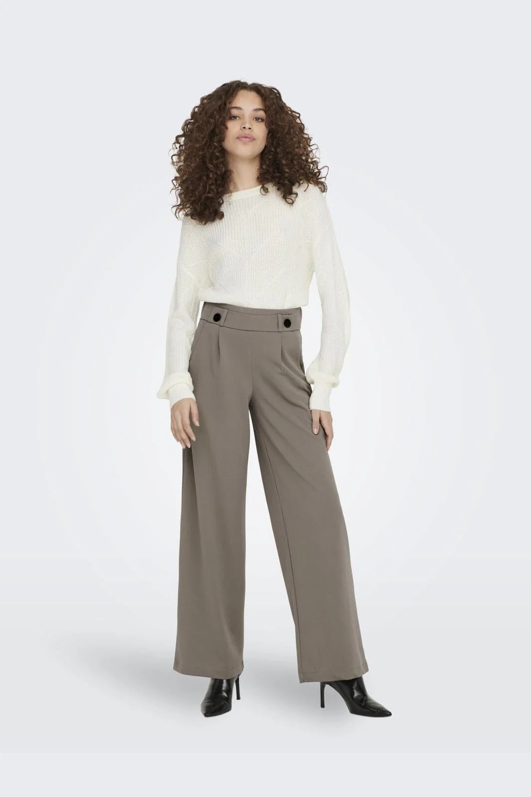 JDY JDYgeggo New Long Pant 3722977 driftwood black buttons
