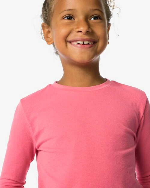 t-shirt de sport enfant sans coutures rose