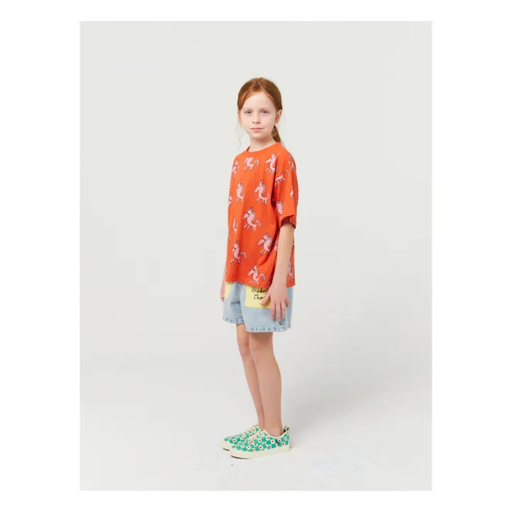 Bobo Choses Exclusivité Bobo Choses x Smallable -  T-Shirt Coton Bio Cheval Blanc | Terracotta