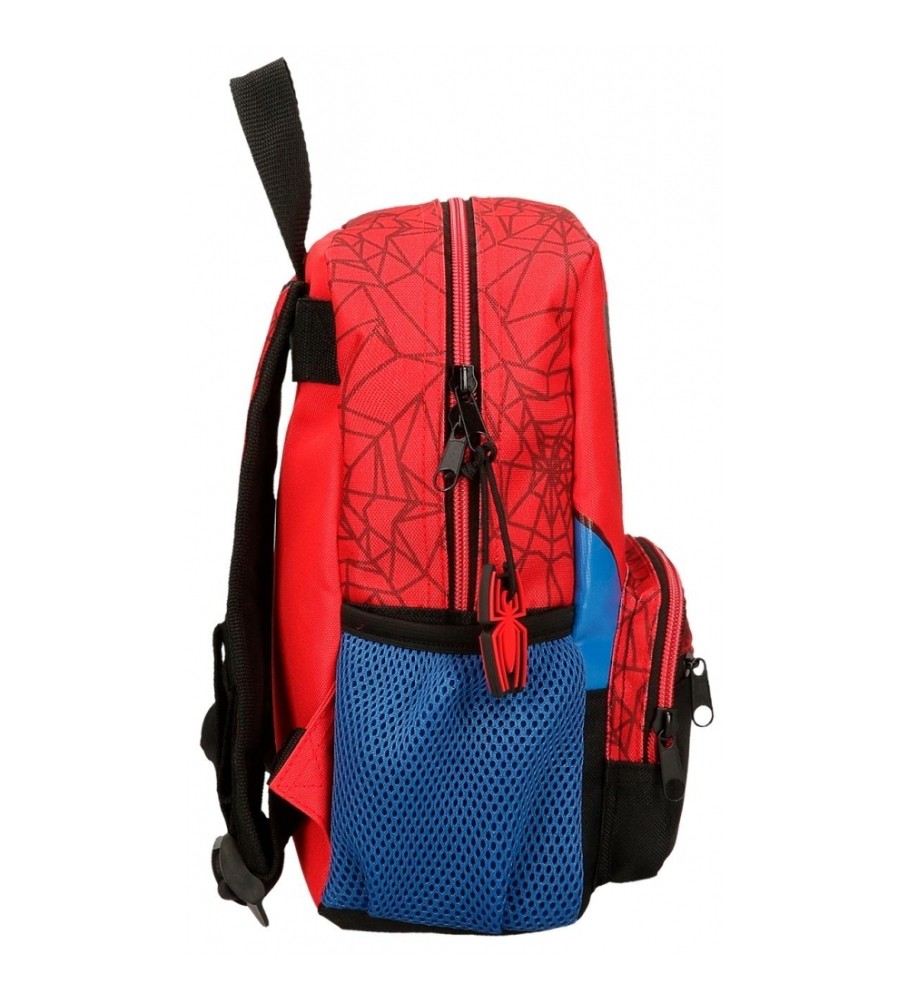 Mochila Disney Homem-Aranha com Protetor para Carrinho (Vermelha) - 23x28x10cm