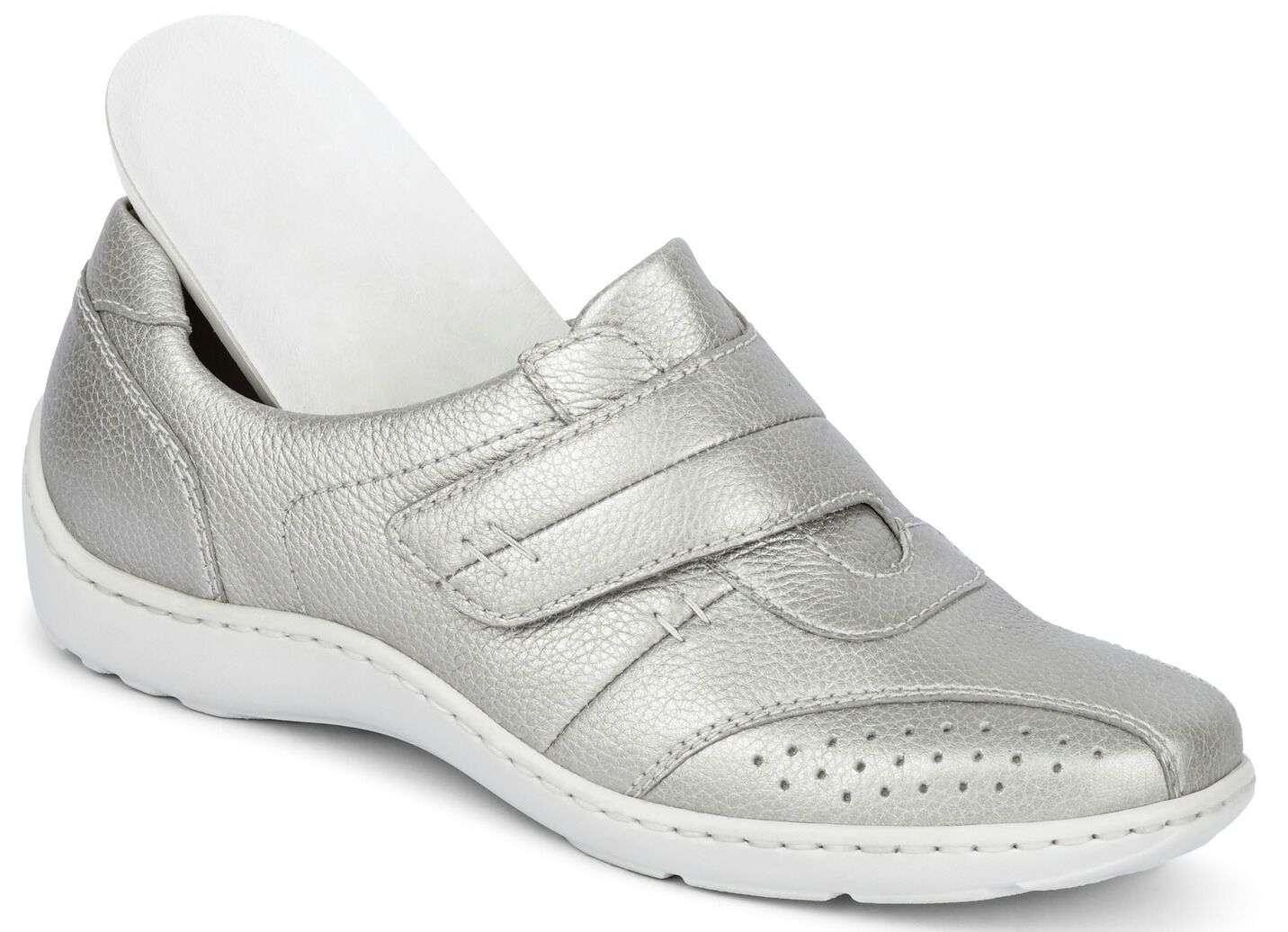 Waldläufer, bequeme Damen-Slipper, Weite H, mit herausnehmbarem Fussbett