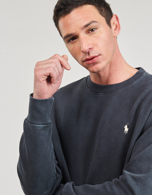 Polo Ralph Lauren - SWEATSHIRT COL ROND EN MOLLETON Negro / Lavado / Descolorido / Negro / Lona