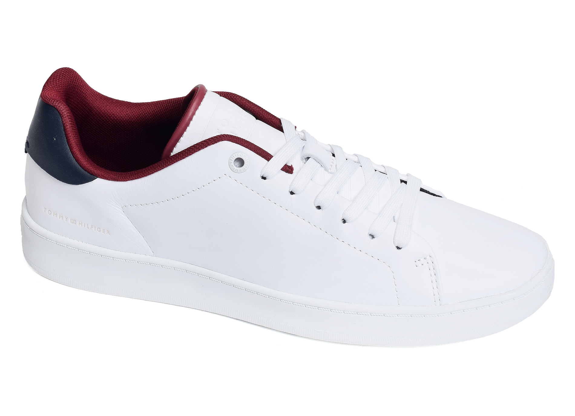 Court sneaker leather cup 4483 blanc marine