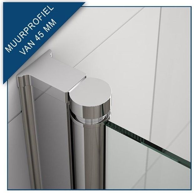 Zircon Essence Douchecabine | 90x60 cm Chroom Helder glas Draaideur Rechthoek