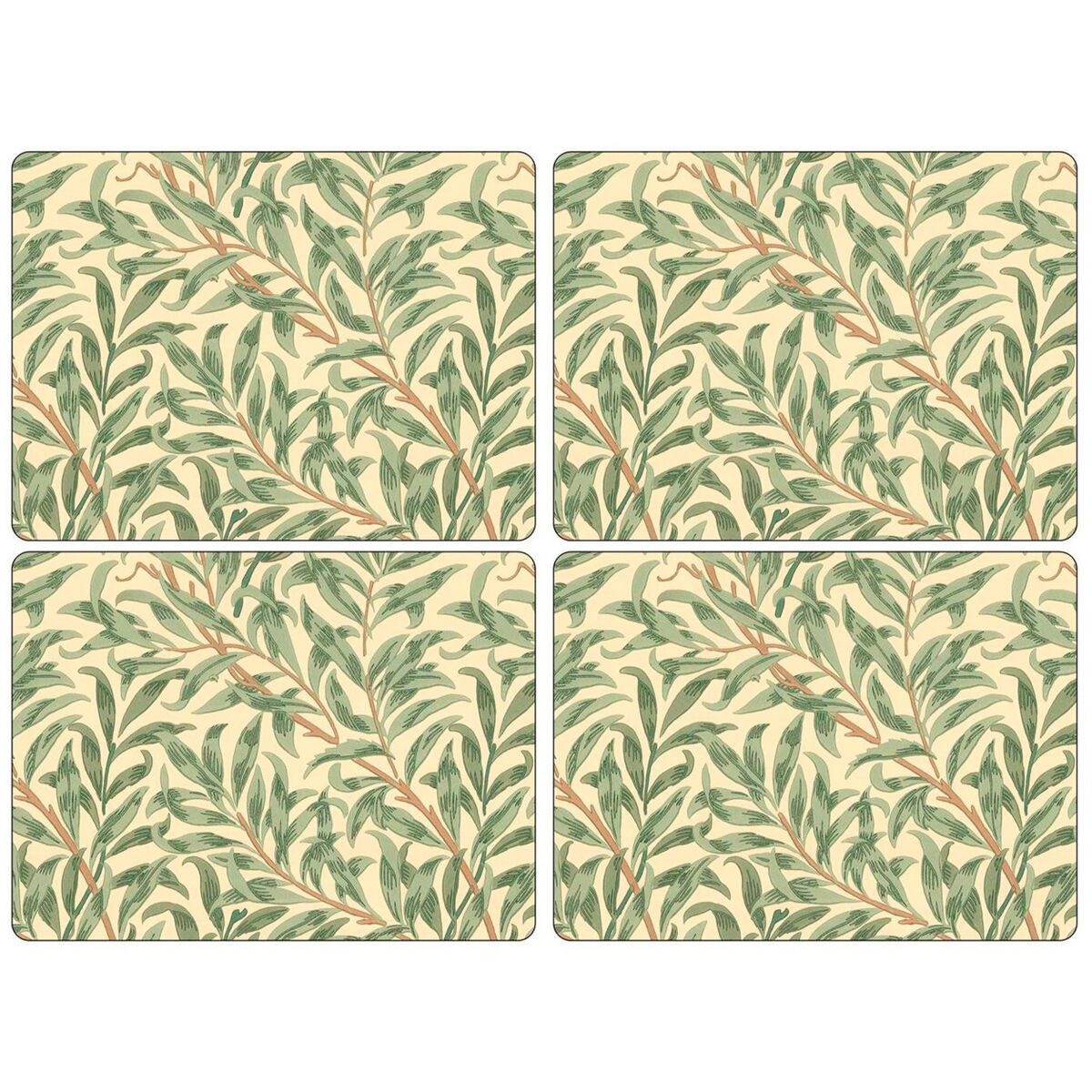 Willow Morris Grønn Kuvertbrikke 4-pack