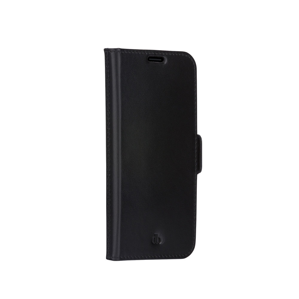 iPhone 13 Echtleder Tasche mit RFID Schutz Copenhagen Slim (CS61GTBL1325) - Schwarz