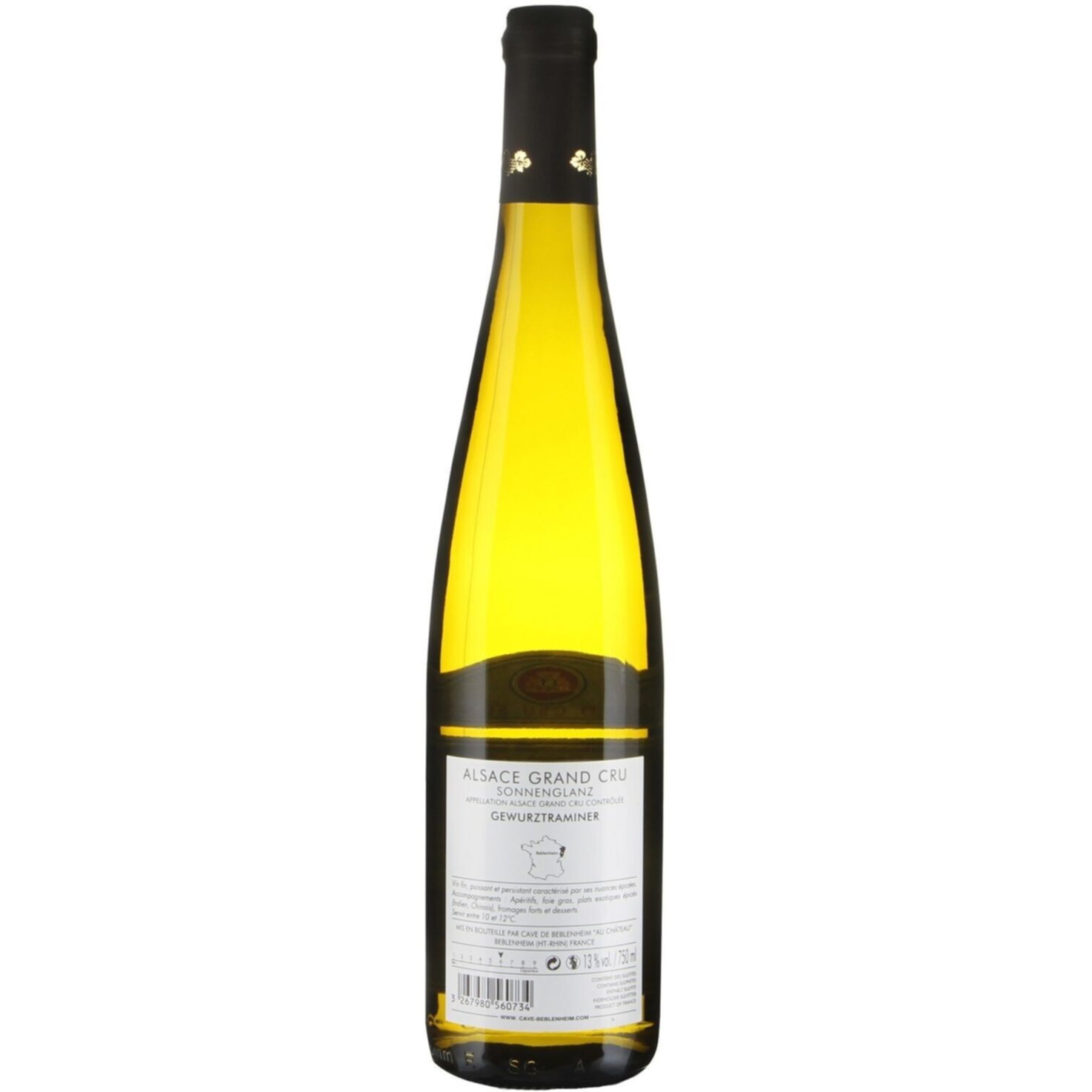 Alsace AOC Gewürztraminer Grand Cru Sonnenglanz Baron de Hoen -75cl