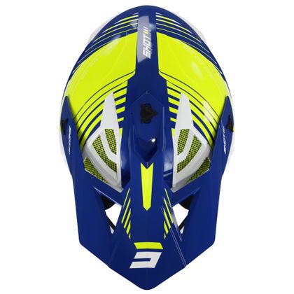 Casque cross Shot LITE FURY - NAVY NEON YELLOW GLOSSY 2022 - Bleu / Jaune
