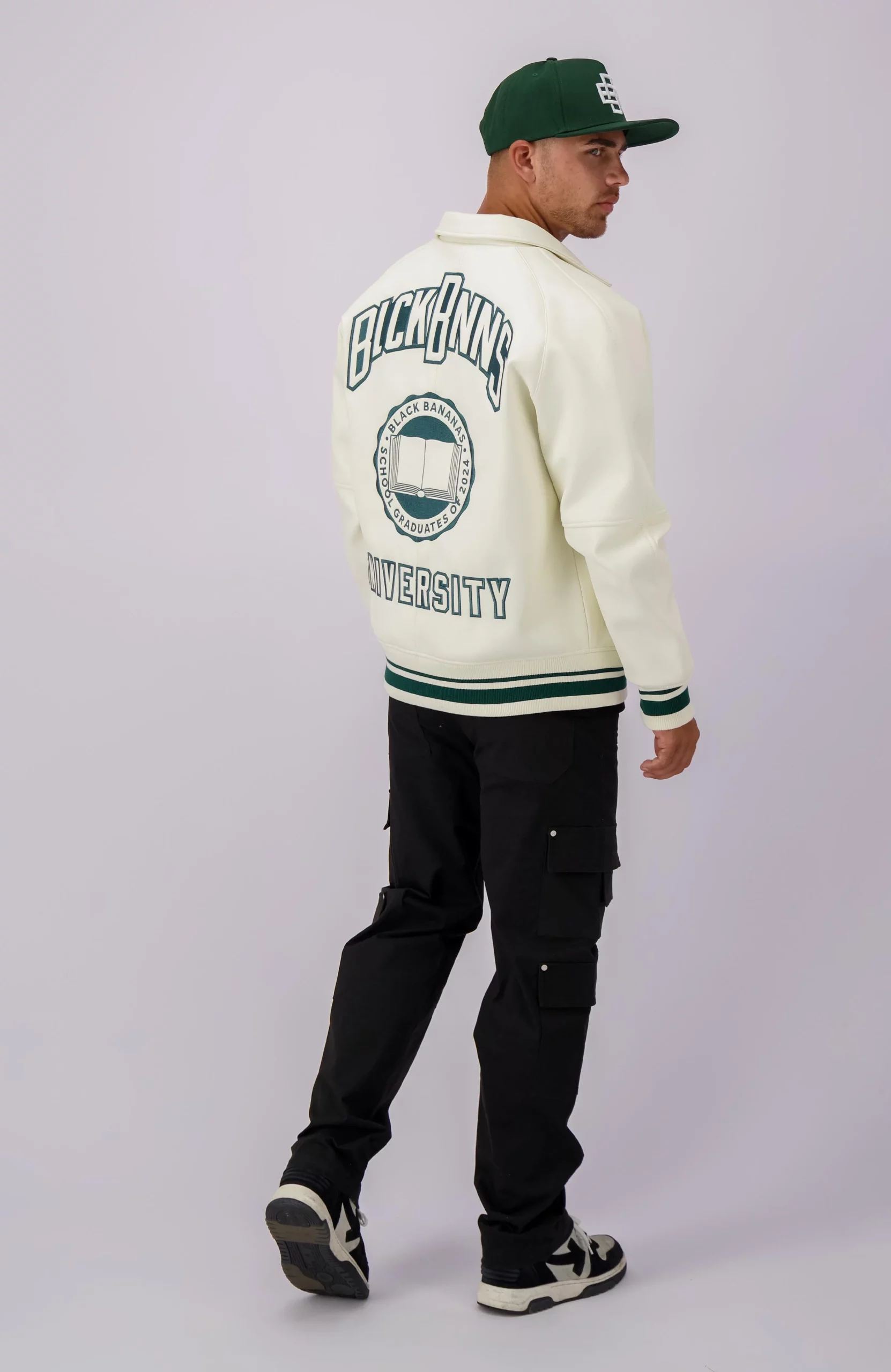 Black Bananas Leather University Jack Heren Beige
