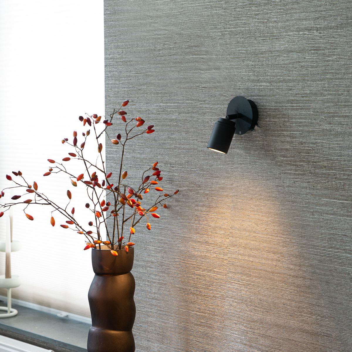 Moderne badkamer spot zwart IP44 - Ducha