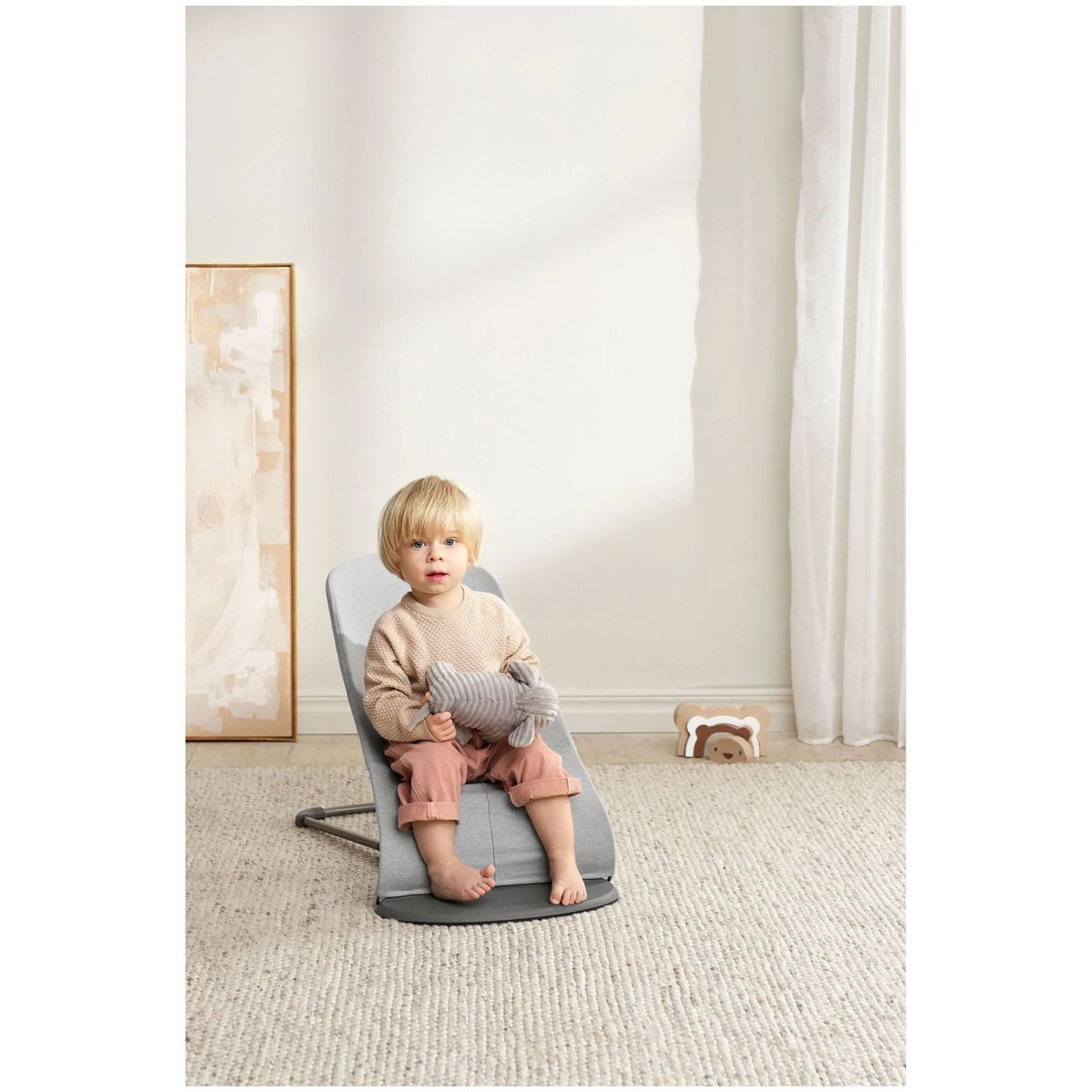 BabyBjörnBabyBjörn   Babywippe Bliss Woven hellgrau melange