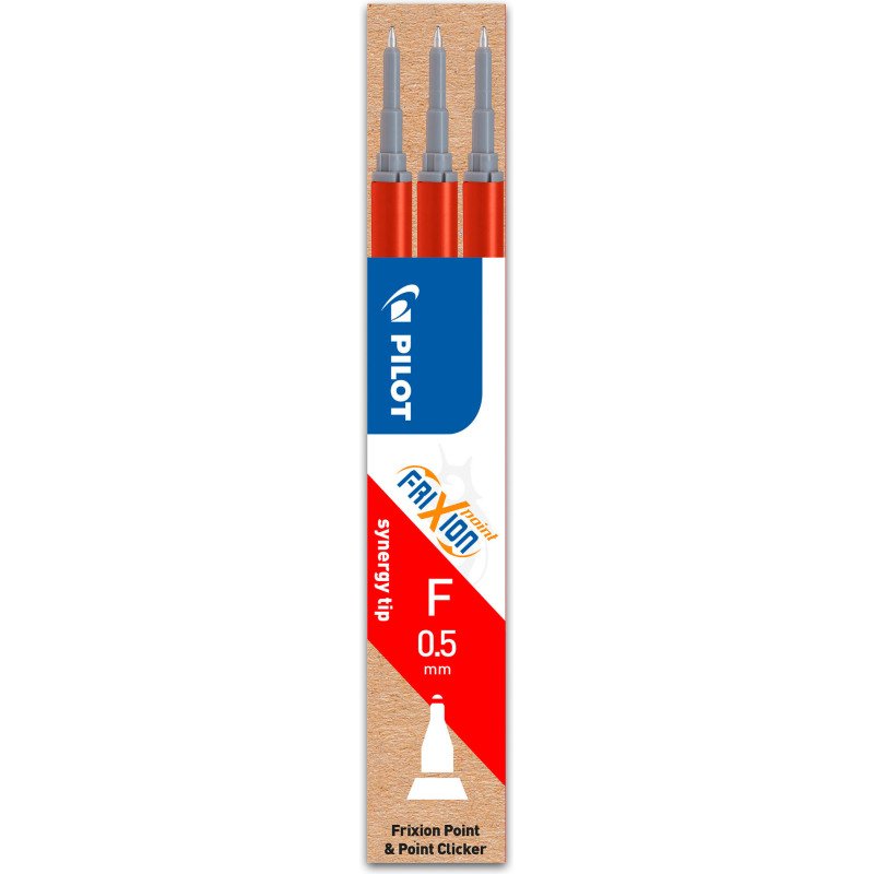 Recharge pour stylo Pilot FriXion Point pointe fine 0,5 mm - Pochette de 3