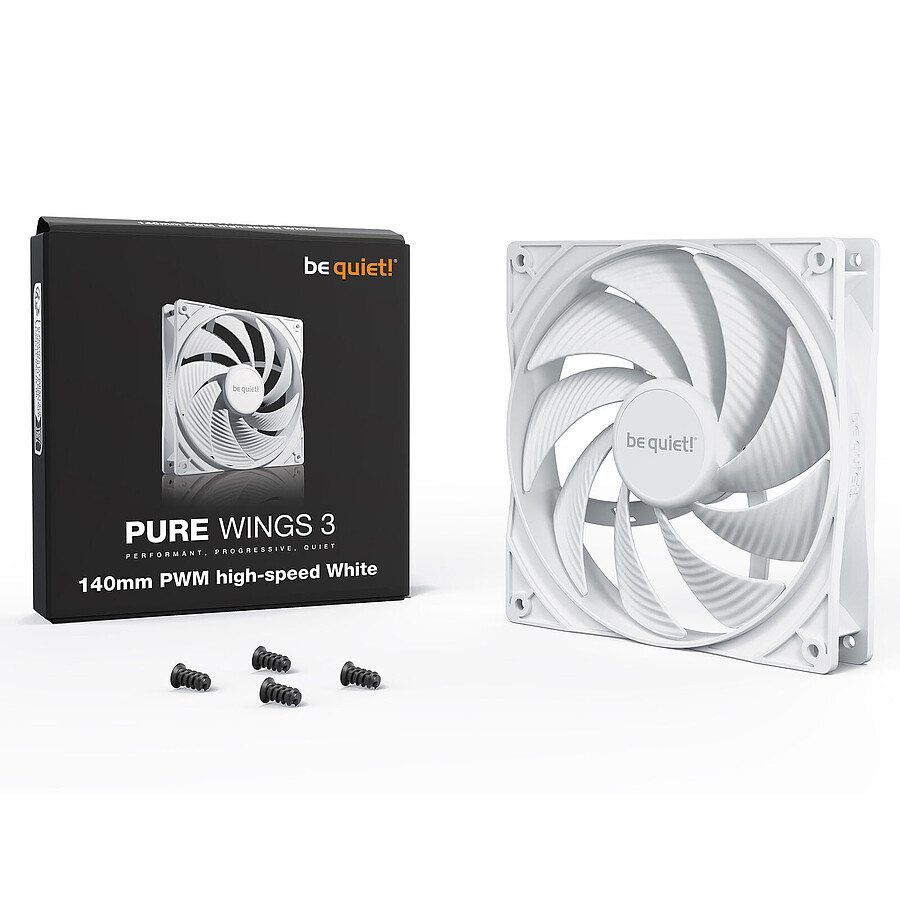 be quiet! Pure Wings 3 140 mm PWM High Speed - Blanc