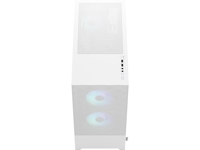 Fractal Design PC-Gehäuse Pop Air RGB TG Weiss Stylischer Gaming-Mid-Tower mit Sichtfenster und RGB-Lüfter