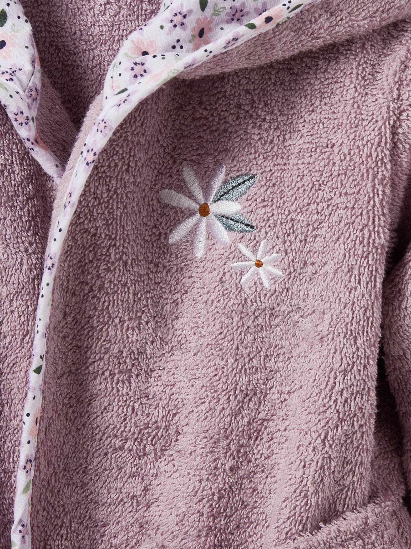 Roupão de bebê personalizável Fleurettes, tamanho médio, liso, roxo.