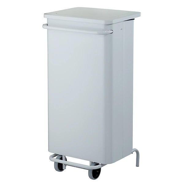 Poubelle mobile à pédale 110 L blanc  Rossignol